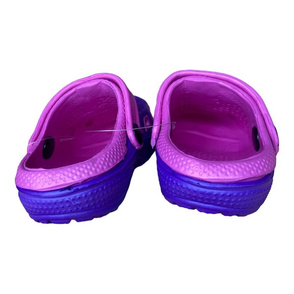 Girls coastal kick toddler two tone Fuchsia Purple Crogs Size 6 Tolder Baby - Picture 4 of 10